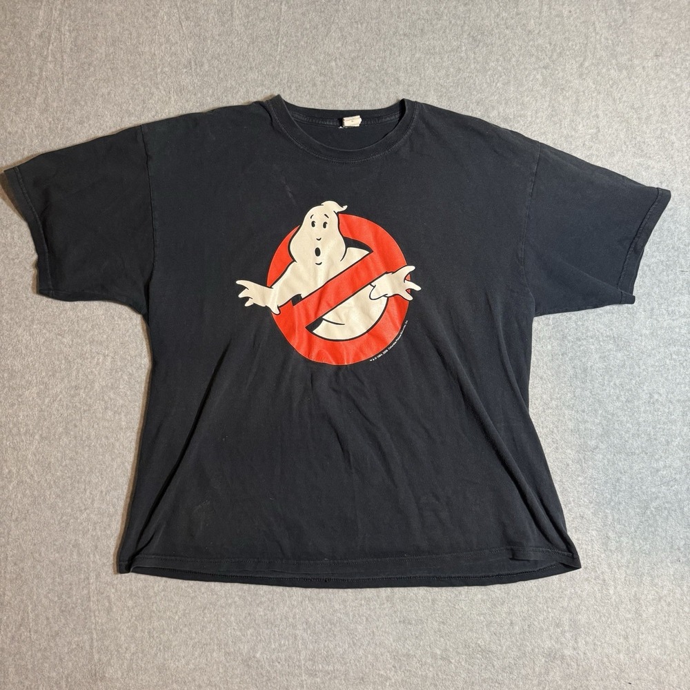 Ghostbusters T Shirt Men's XL Black 2009 Promo Logo Y2K Movie T Shirt Retro
